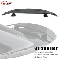 r ep tuning car spoiler universal for sedan rear car 3d carbon fiber rear hatchback auto trunk wing fits for bmw