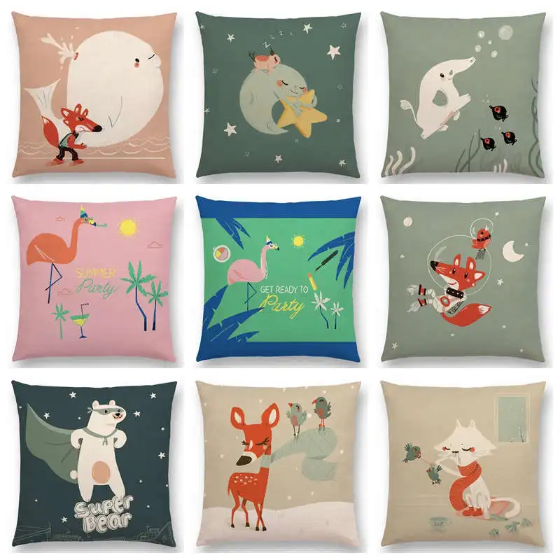 Горячая Распродажа супер Веселые милые Мультяшные животные фламинго лиса Кит