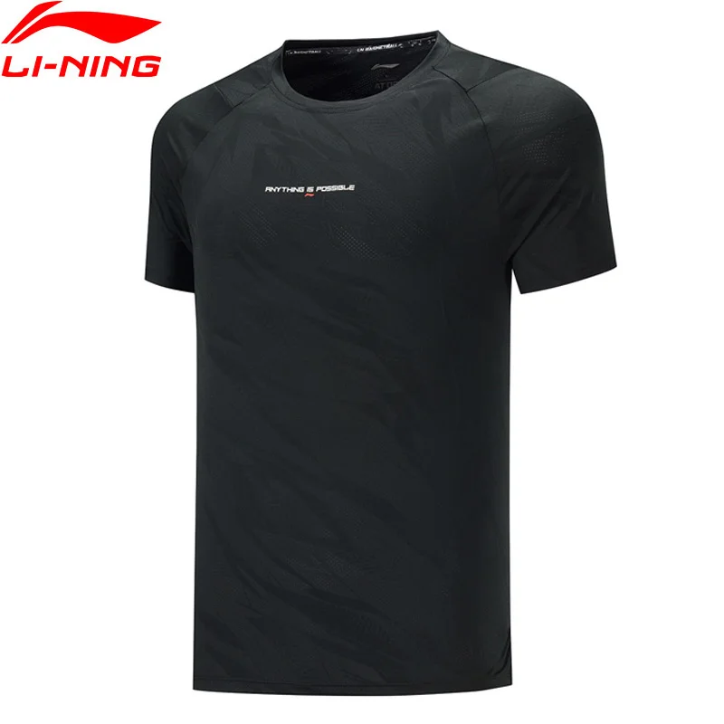 Мужская Тонкая дышащая футболка Li Ning с подкладкой из 88.2% полиэстера 11.8% спандекса