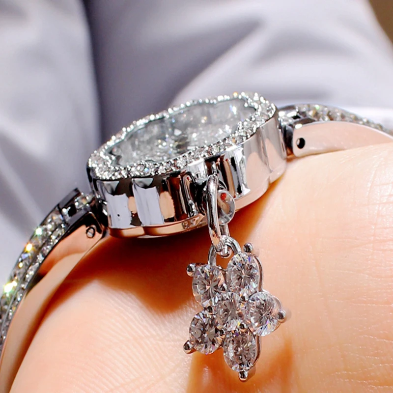 Брендовые женские часы Mashali блестящие с австрийскими кристаллами бриллиантами