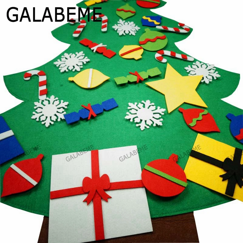 Galabeme 1 компл. DIY чувствовал Рождественская елка с украшениями Новый год дверь