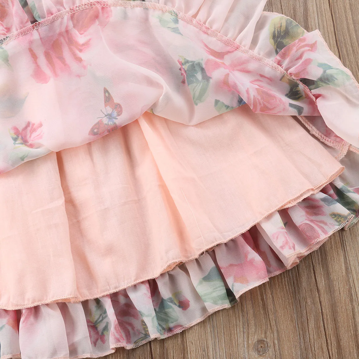 

Cute Baby Girls Dress Flower Puff Sleeves A -line Dress For Baby Girls Holiday Party Baby Girls Clothing
