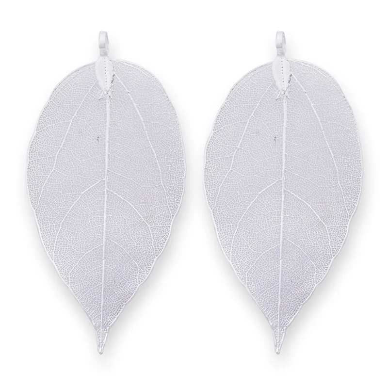 2 шт. натуральный лист гальванизированный Натуральный Орех дерева подвеска в