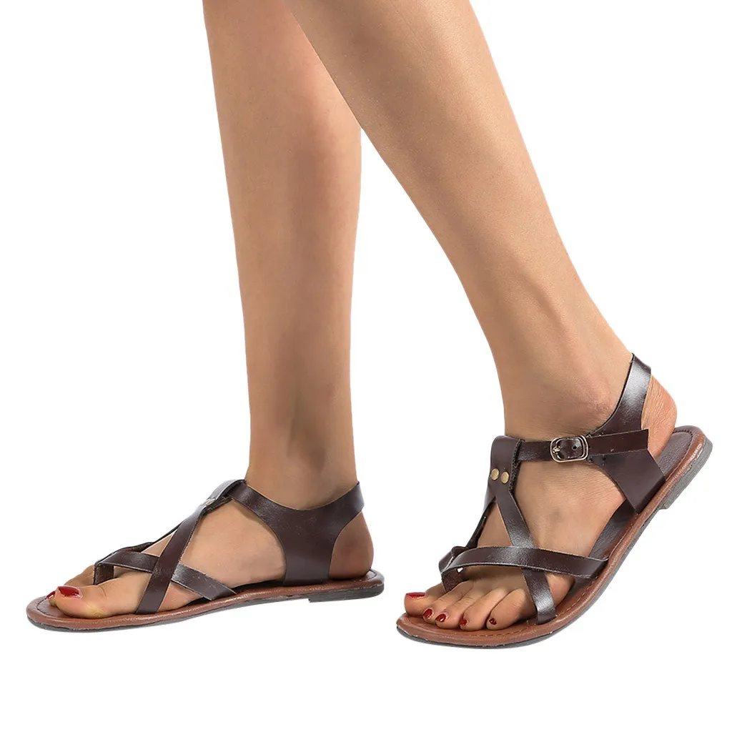 SAGACE/Летняя женская модная обувь на плоской подошве Педаль сандалии Женская с