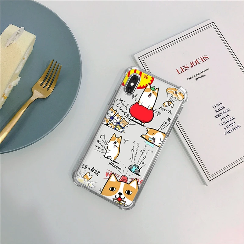 Чехол для телефона с рисунком Шиба ину для iPhone 6S 8 6 7 Plus 11 PRO X XS XR Max чехол прозрачный противоударный мягкий силиконовый чехол s