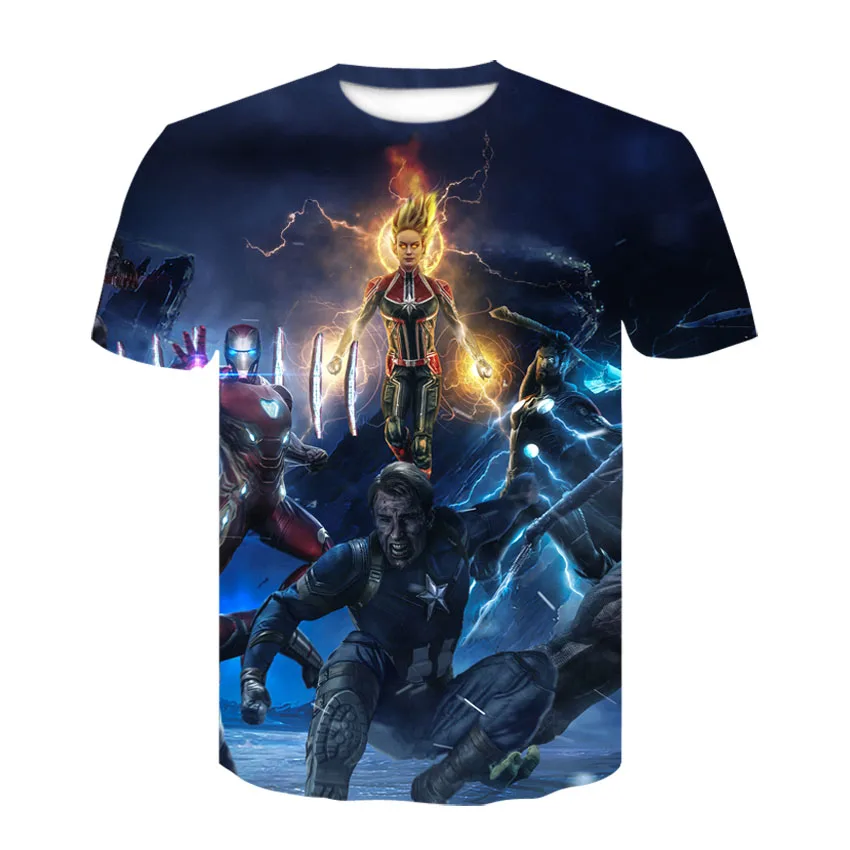 Мужская/женская футболка с 3D принтом marvel Avengers Endgame коротким рукавом в стиле