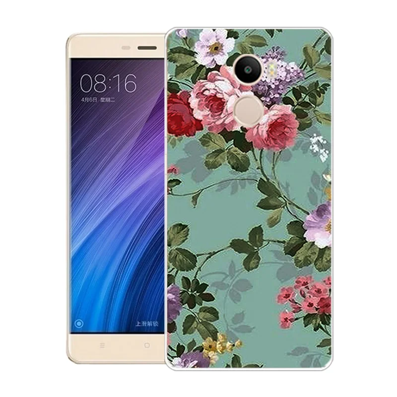 Для Xiaomi Redmi 4 чехлы из мягкого ТПУ силикона для телефонов с принтом Redmi4 5 0 дюйма |