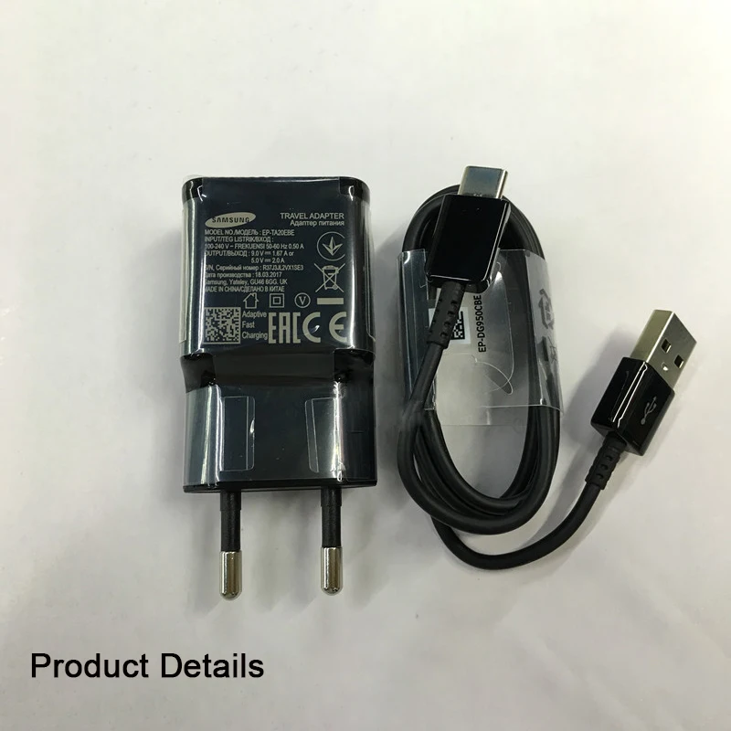 USB Type-C быстрое Адаптивное зарядное устройство Samsung для смартфонов GalaxyS8 + S9 Note8 с
