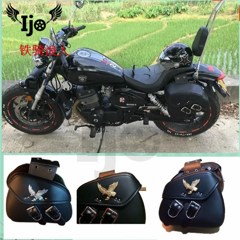 Maletero moto Боковая Сумка для Vespa hyosung harley softail mochila кожаная sacoche maletas мото мотоцикл