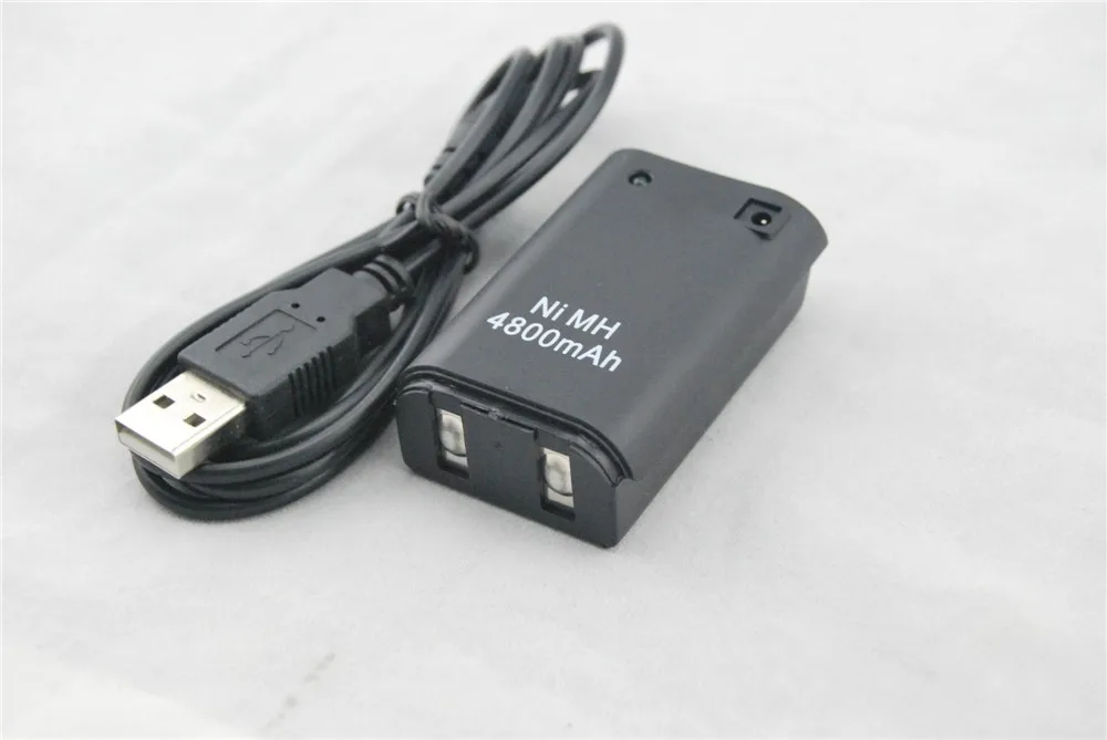 Аккумулятор USB для зарядки 4800 мАч контроллера Xbox 360 черный/белый перезаряжаемый