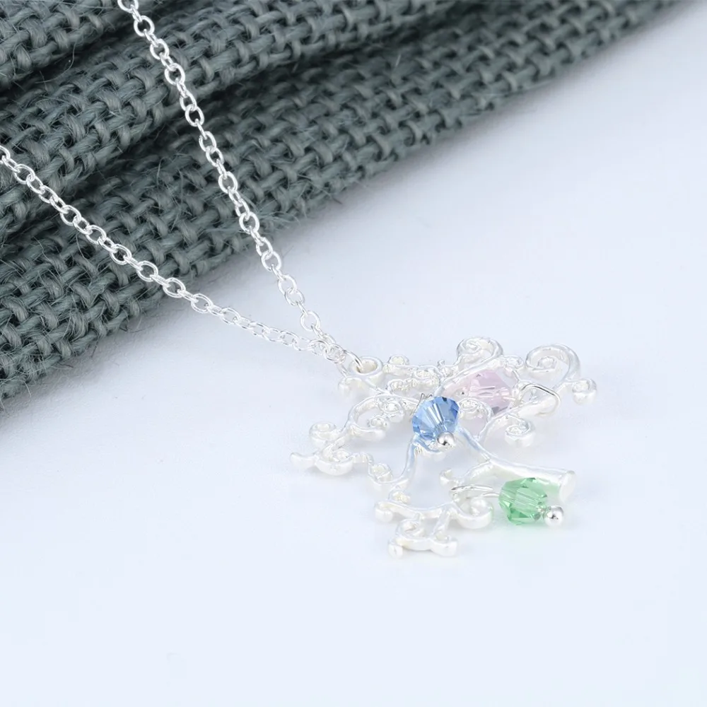 1 шт. модное ожерелье Kinitial с изображением семейного дерева камни и имена родной