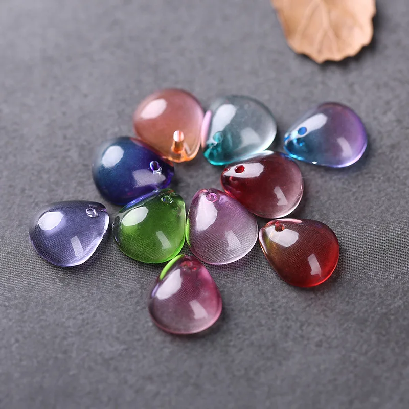 10 шт./лот богемные градиентные бусины в форме лепестков очаровательные 10x12 мм