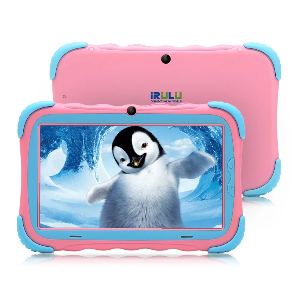 IRULU 7 дюймов Android 7,1 детский планшет 16GB Babypad Edition ПК с Wifi и камерой GMS Сертифицированный поддерживаемый Детский защитный чехол(розовый
