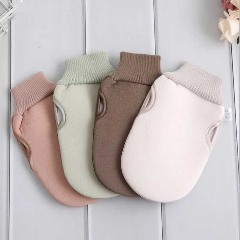 

Bathing Gloves Shower Spa Exfoliator Two-sided Bath Glove Body Cleaning Scrub Mitt Rub Dead Skin Removal Bathroom Products