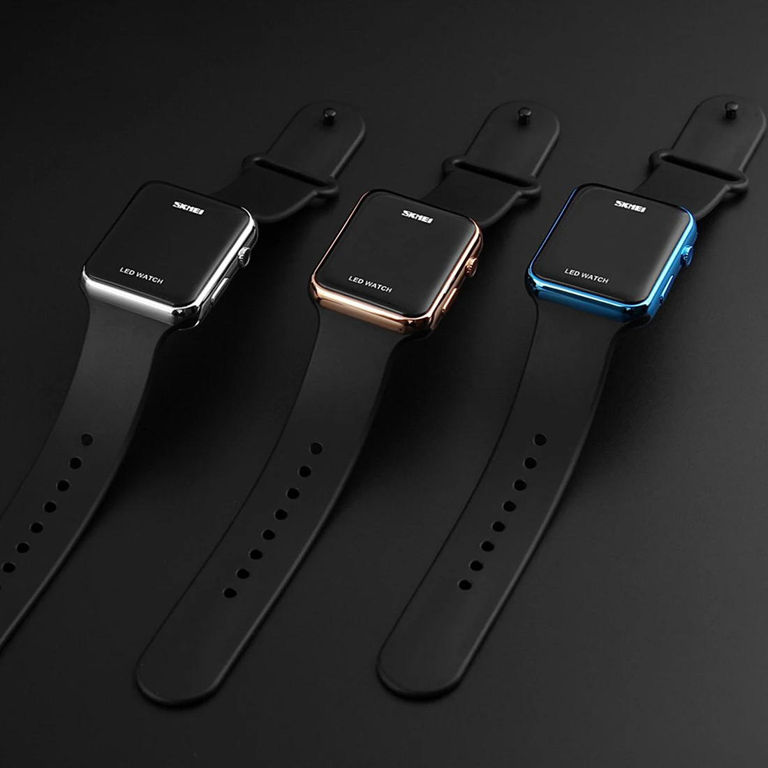 Розовый часы женские наручные кварцевые светодиодный час smart силиконовые