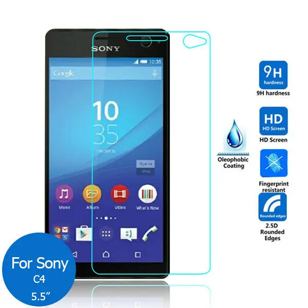 2 шт для sony Xperia C4 защитная пленка из закаленного стекла для экрана 9h Защитная пленка для C 4 E5303 E5333 E5343 E 5303 5333 5343