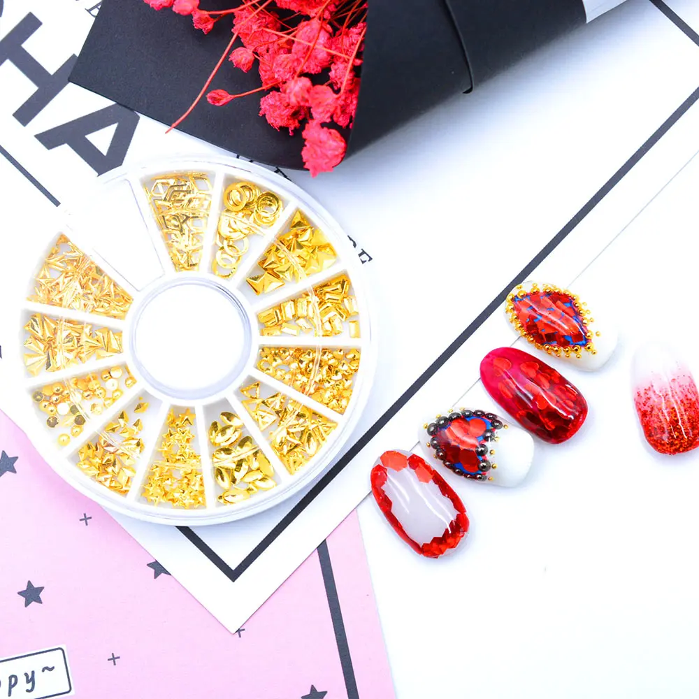 Смешанная форма 3D геометрия блеск металлическая заклепка фотоаксессуар для