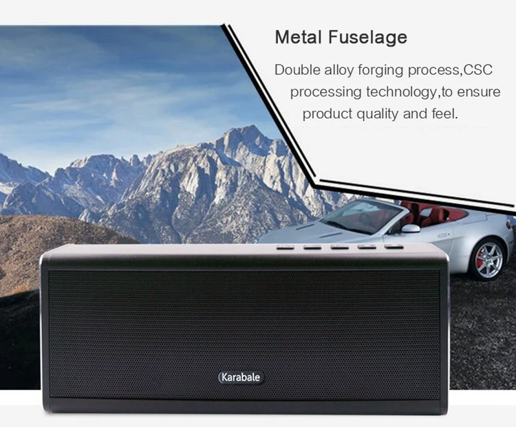20 W галогенные лампы в металлической Беспроводной Bluetooth Динамик 4400 мА/ч, Мощность банк Портативный супер бас автомобильного компьютера, Hi-Fi, Динамик mp3 player Mic PK Piple S5