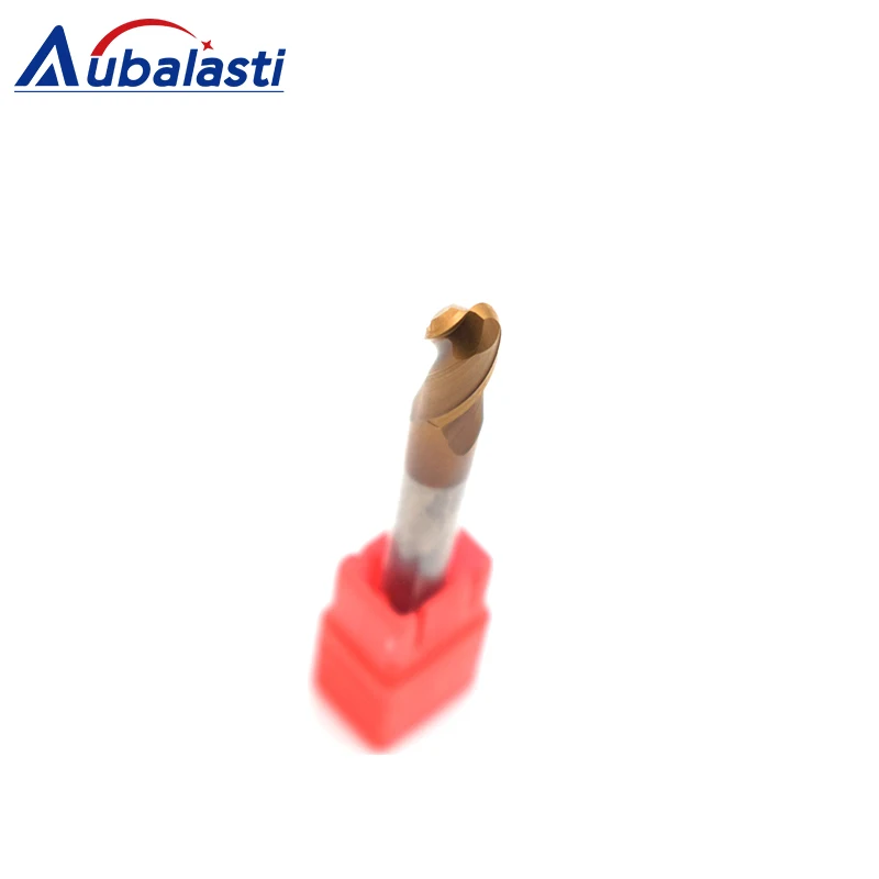 Aubalasti HRC55 2 флейты с шариковым носом твердосплавная Концевая фреза с ЧПУ фрезы Инструменты ЧПУ резцы для фрезы для резки металла