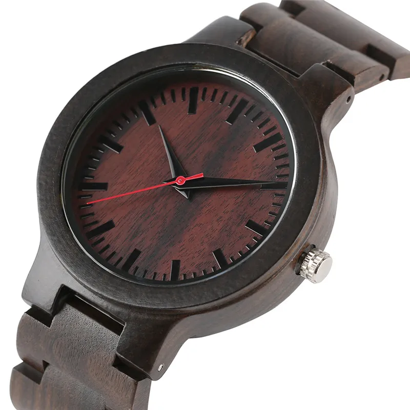 Мужские часы с деревянным ремешком винтажный браслет кварцевые наручные