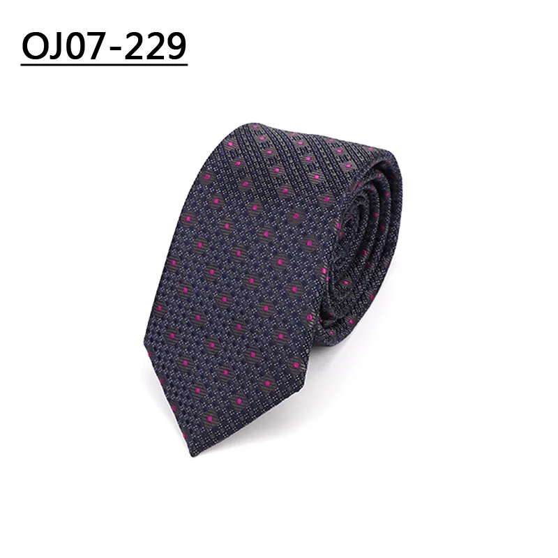 OJ07-229 YISHLINE Factory 7 см галстуки Пейсли жаккардовые галстуки для мужчин Свадебная вечеринка белая рубашка Жених Длинный Галстук Свадебные аксессуары - Цвет: OJ07-229