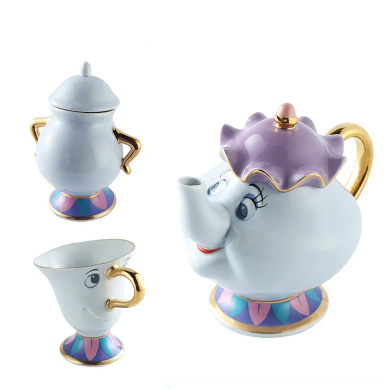 Новый стильный мультяшный чайный набор &quotКрасавица и Чудовище&quot Mrs Potts Chip Sugar Pot