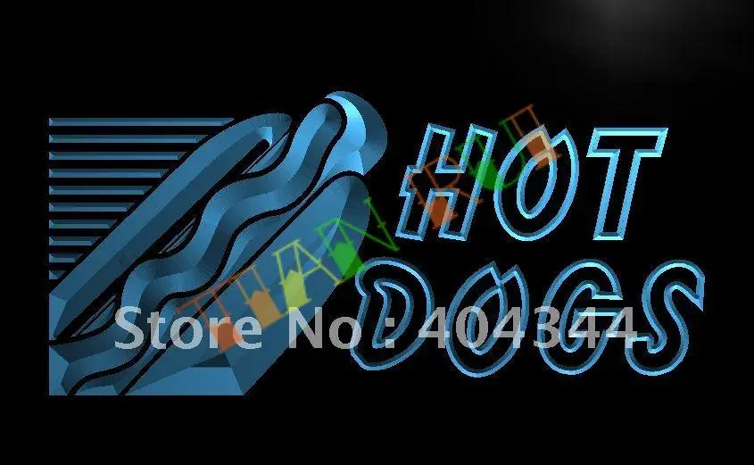 

LB083- OPEN Hot Dogs Cafe NR LED Neon Light Sign