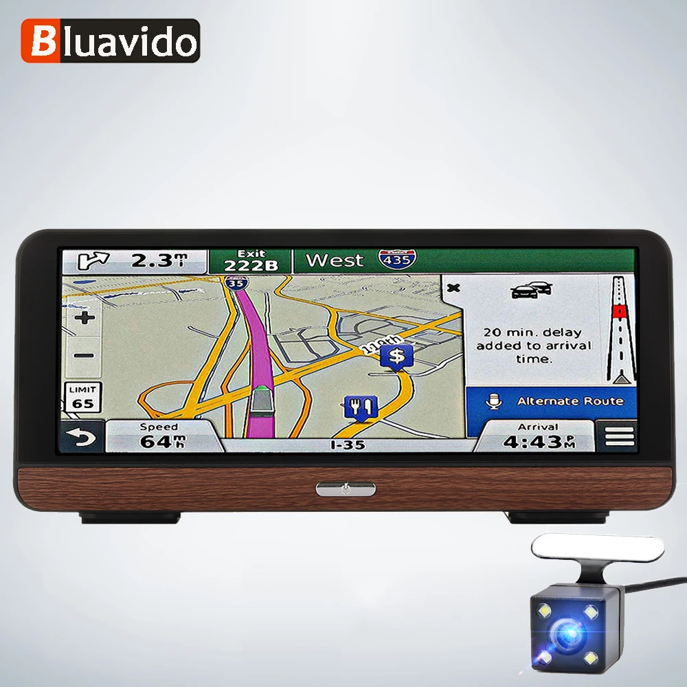 Видеорегистратор Bluavido 8 дюймов 4G Android GPS ADAS Full HD 1080P Bluetooth Wi Fi|GPS для транспорта| |
