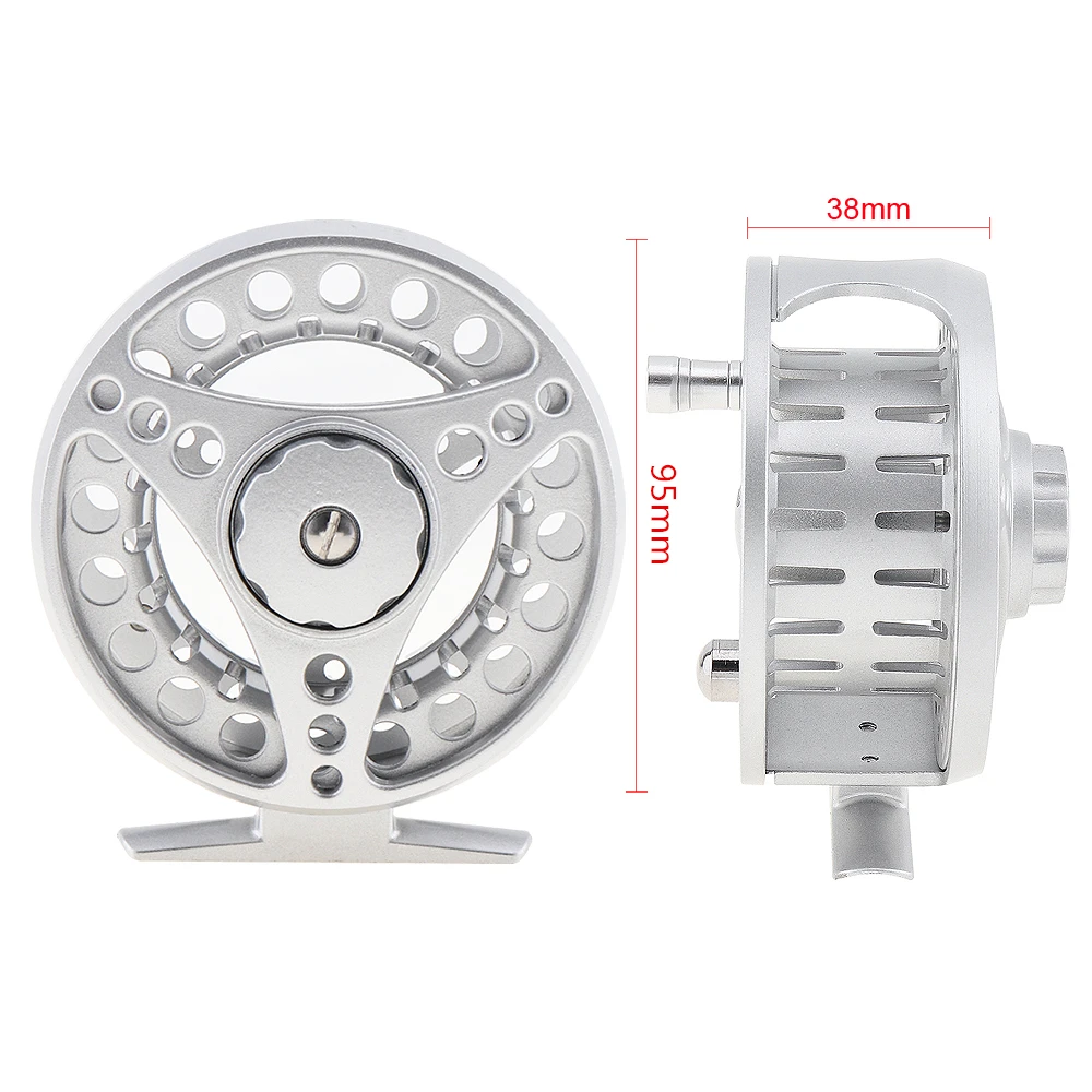 

Aluminum Alloy Reel Left / Right Interchangeable Fly Fishing Reel 7/8 Large Former Ice Fishing