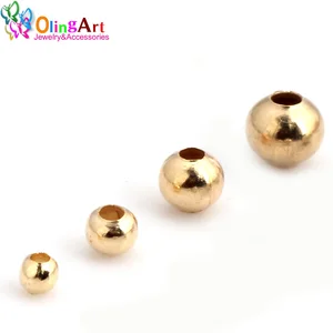 OlingArt железные круглые бусины 2,43,24,05,0 мм с золотым покрытием KC, разделенные бусины, браслет, ожерелье, серьги сделай сам, необходимая деталь для изготовления ювелирных изделий