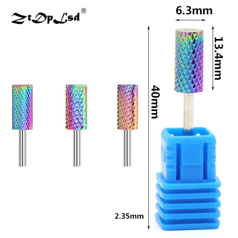 1 шт. синяя Вольфрамовая стальная Шлифовальная головка для ногтей резьба