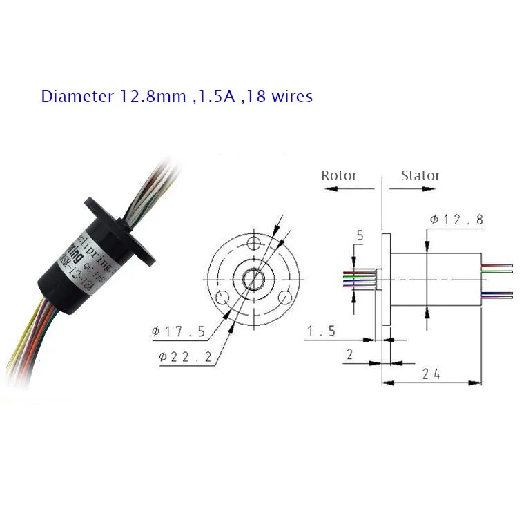 Бесплатная доставка проводящее кольцо скольжения собирающее 4/6/8/12/18/24 провода