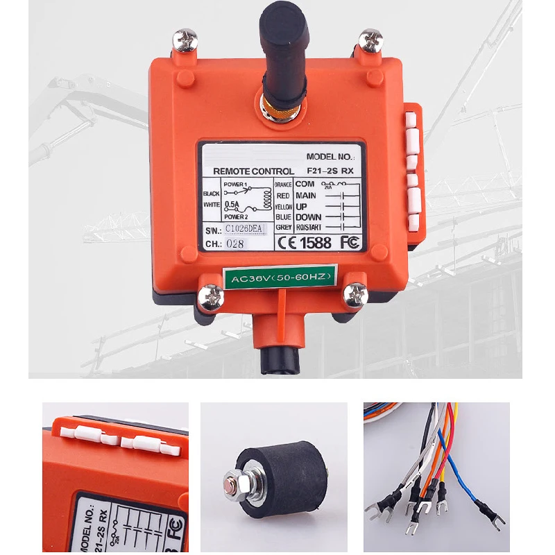 JoHigh 220V 380V 36V 24V кран дистанционного Управление приемник передатчик F21 2S 2