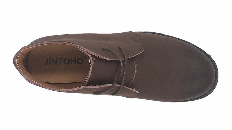 JINTOHO/модные мужские ботинки из натуральной кожи; Зимняя мужская обувь из натуральной кожи; кожаные ботинки на шнуровке; повседневные мужские зимние ботинки