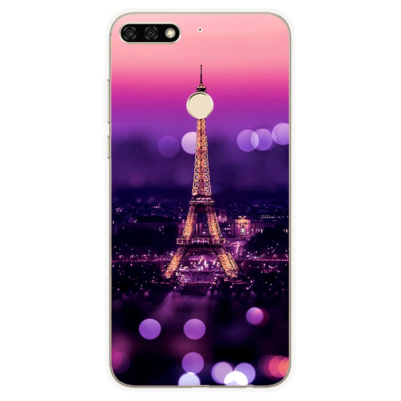 Силиконовый чехол для Huawei Honor 7C 5 7 дюйма 99 с принтом роскошных милых животных