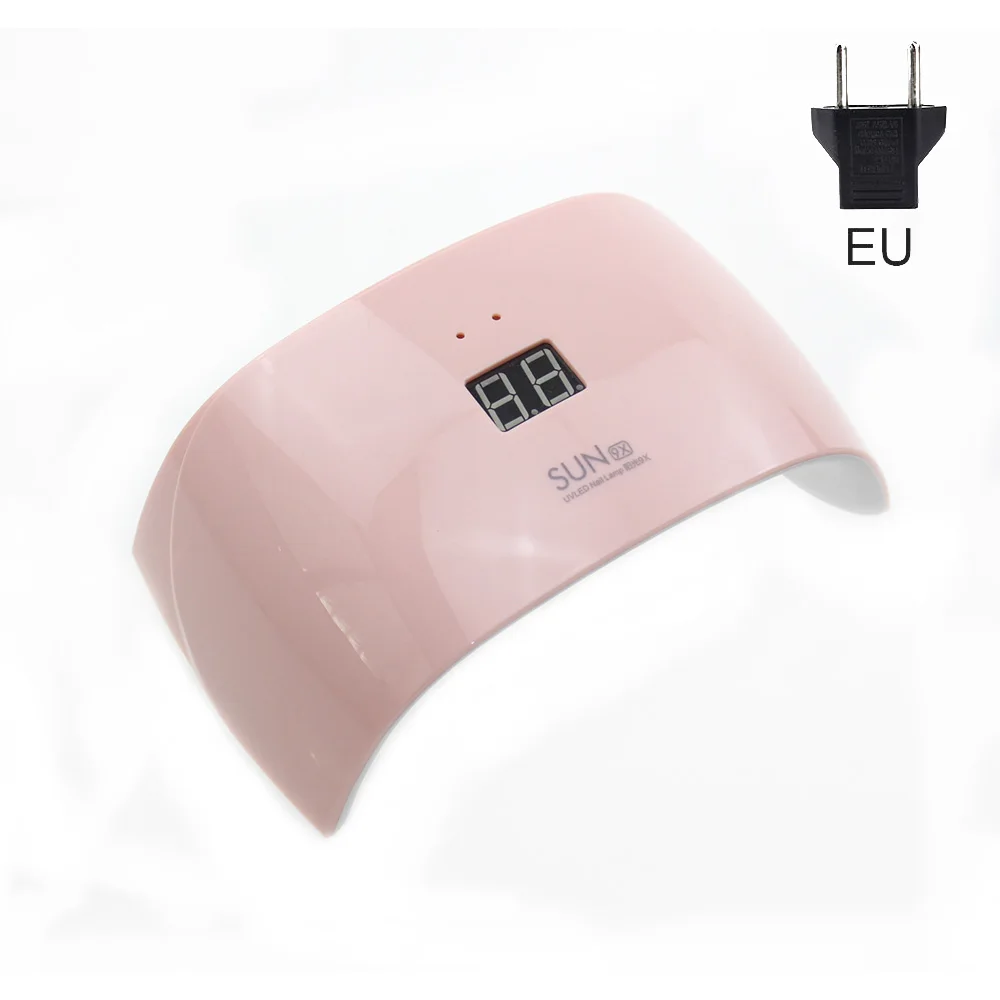 Pink EU SUN 9X лампа для ногтей УФ светодиодный светильник для маникюра Max18W UF лампы профессиональная Сушилка для ногтей гель лак Lampara 9 светодиодный s - Цвет: Pink EU