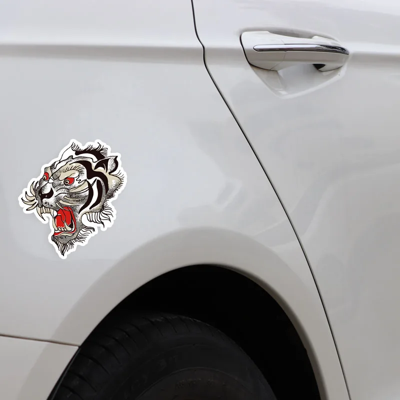 

YJZT 13.5CM*15.4CM Personalized Animal Tiger Nice Quality PVC Car Sticker Decal Accessories 5-0487
