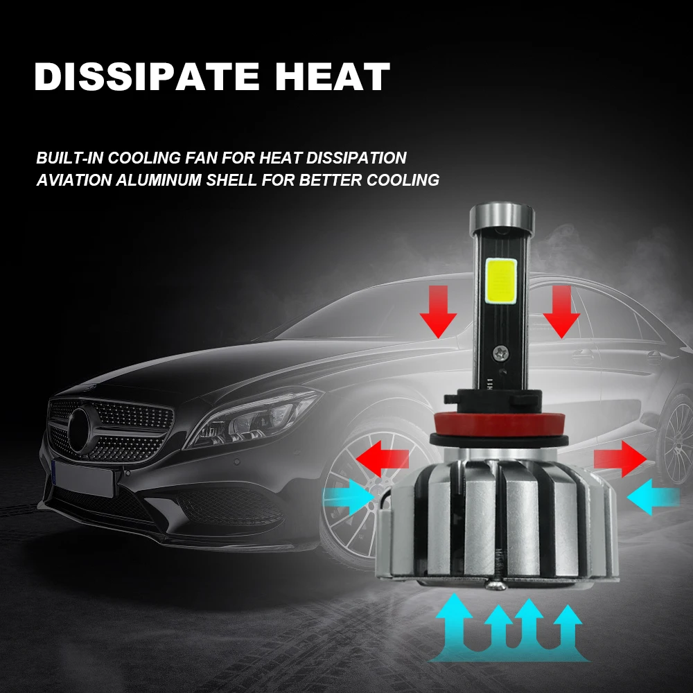 LS светильник Z7 Авто головной светодиодный h7 h3 h4/9003/hb2 Turbo лампы h8/h11 h1 9005/HB3 9006 H27/881