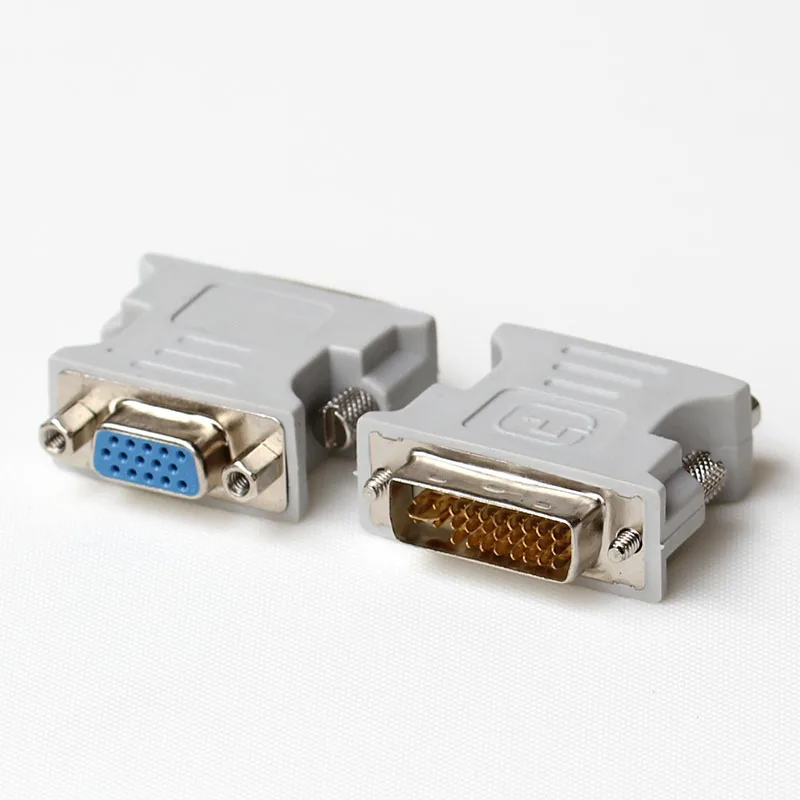 1 шт. DVI в vga разъем DVI-I(A/D) в VGA мужчин и женщин адаптер преобразования