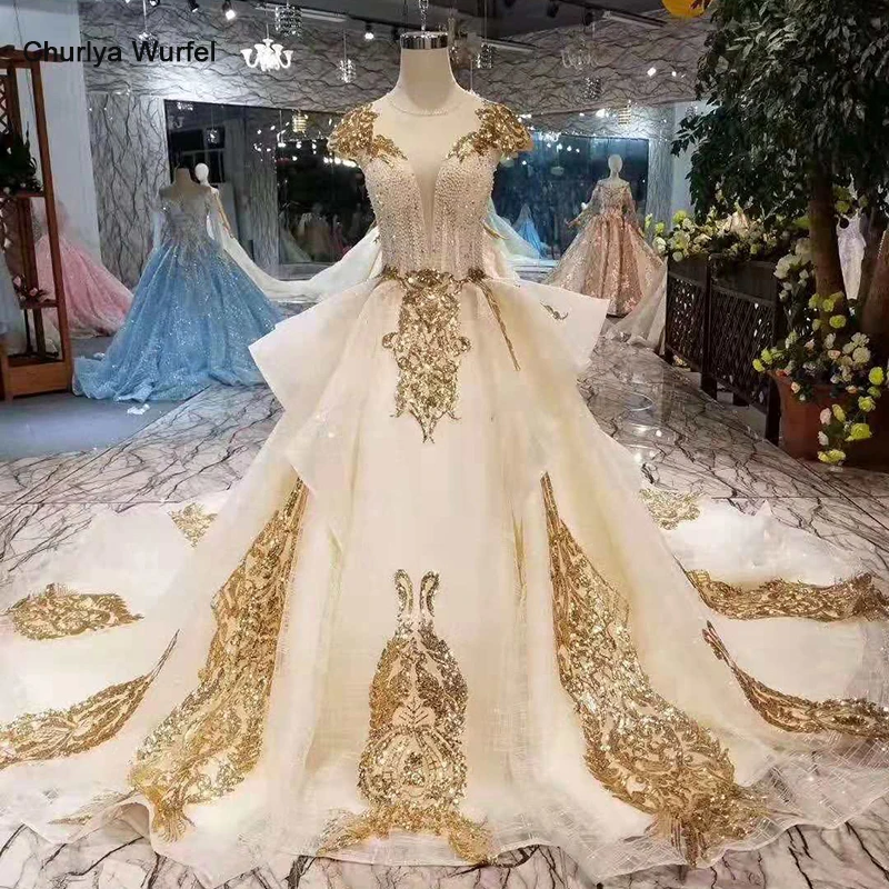 LSS418 vestidos de fiesta de noche элегантные вечерние платья Золотая Кепка с блестками рукава шнуровка сзади Дубай вечернее платье длинный поезд