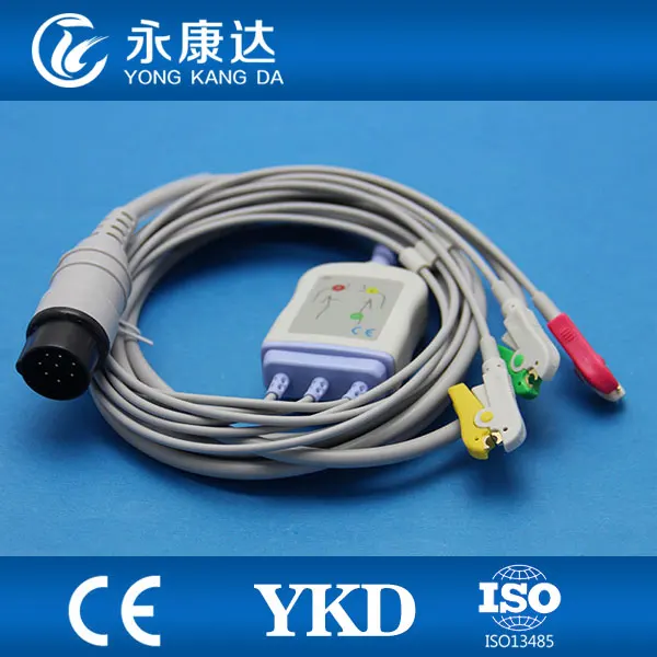 Кабель Nihon kohden OEC 6120A 3lead Ecg и 3 проводных провода с захватом/IEC 8 pin|cable ecg|cable ieccable c |