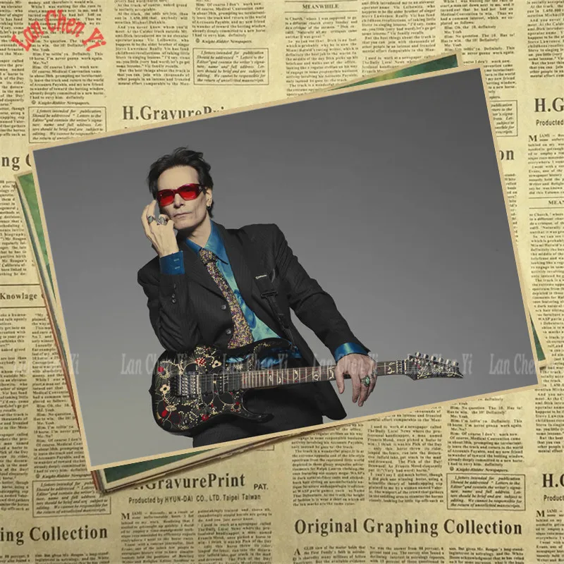 Постеры из крафт-бумаги Стив Вай-группы настенные постеры для дома и бара