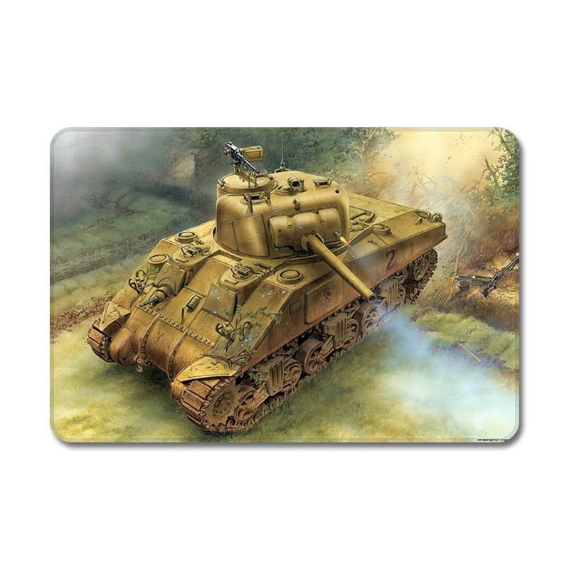Винтажный Ретро дизайн World War 2 WWII Tanks натуральный резиновый коврик для мыши Коврик