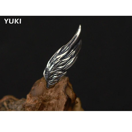 Мужские серьги с крыльями ангела из серебра 925 пробы клипсы для ушей без проколов