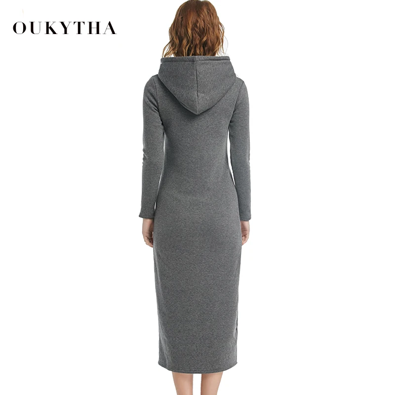 Зимнее плотное теплое длинное бархатное платье с капюшоном 2017 винтажные