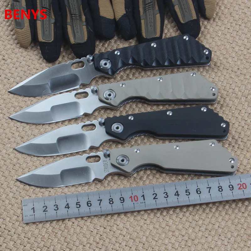 Складной нож BENYS качество 56HRC 5Cr13Wov лезвие G10 + ручка из нержавеющей стали для