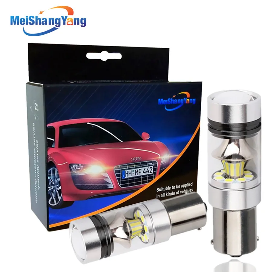 1156 BA15S P21W R5W 1200LM Светодиодная лампа Автомобильные противотуманные фары задние