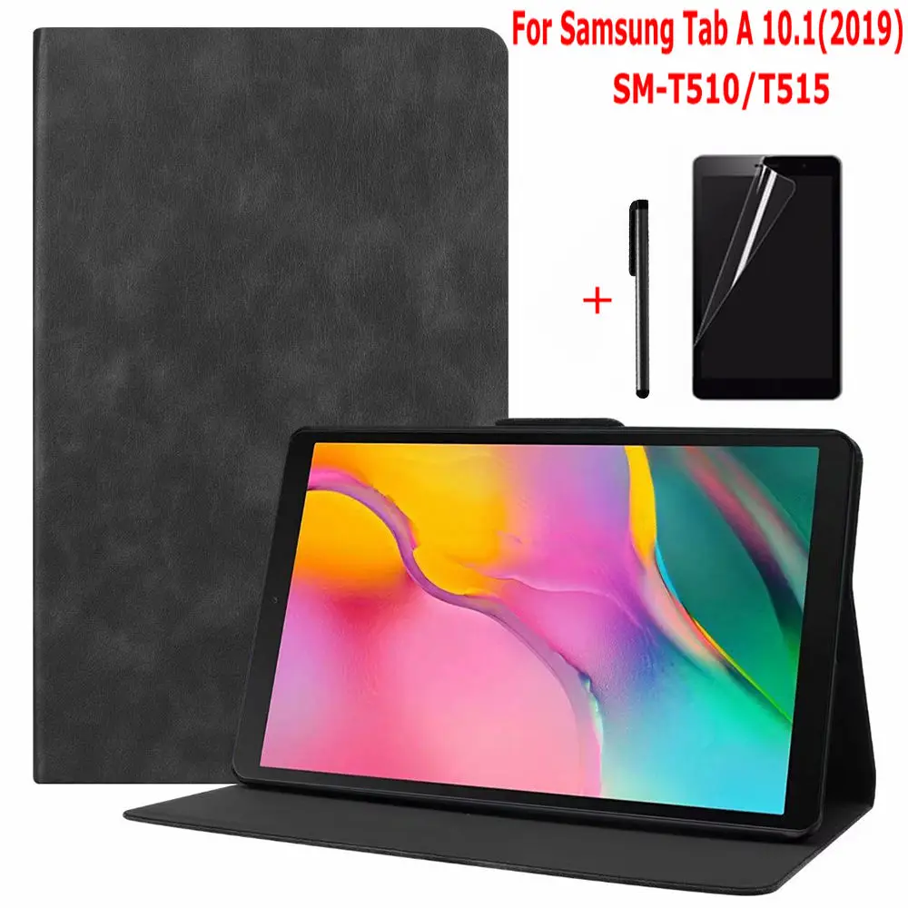 IBuyiWin Ретро Магнитный чехол-книжка для samsung Galaxy Tab A 10,1,, SM-T510, SM-T515, 10,1 дюймов, чехол для планшета+ пленка+ ручка