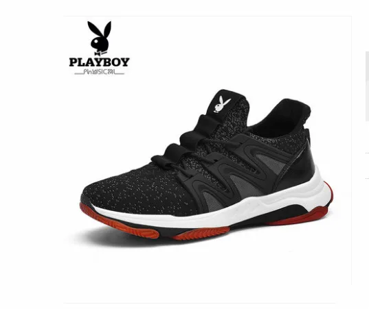 Playboy кроссовки для мужчин новая модель куртки с хлопковой подкладкой в Корейском стиле трендовые мужские туфли, визуально увеличивающая рост, высокая обувь мужские кроссовки