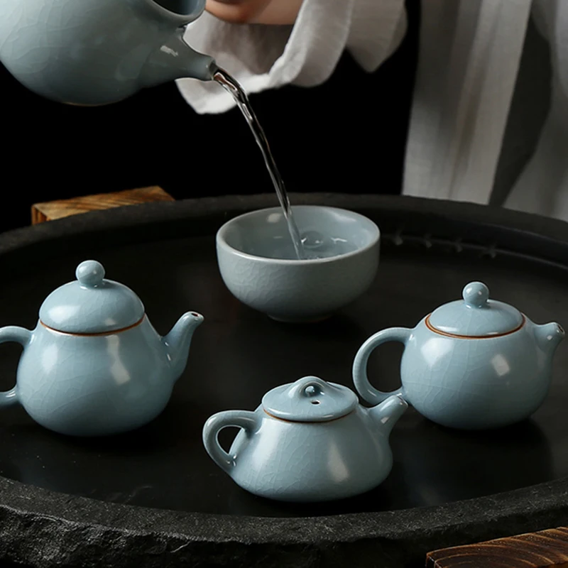 Мини чайник 45 мл фарфоровое животное Ru Kiln чайный набор кунг фу античный